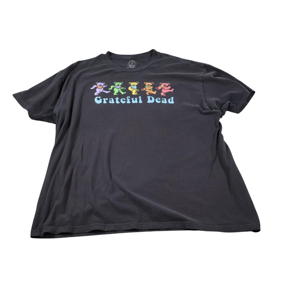 Grateful Dead T Shirt Mens 2XL Black Dancing Bears Rock Band Graphic Tagless Tee